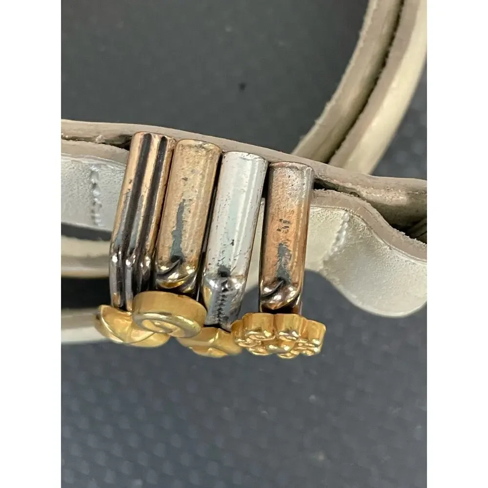 Vintage 1996 Brighton 23104 Charm Belt Cream Medium Copper Gold Pewter